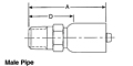 100R5 Male Pipe Crimp Fitting